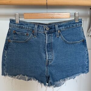 Levi's Blue Denim Cutoff Jean Shorts